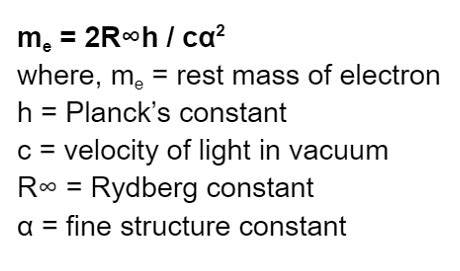 mass of electron ev|electron rest mass.